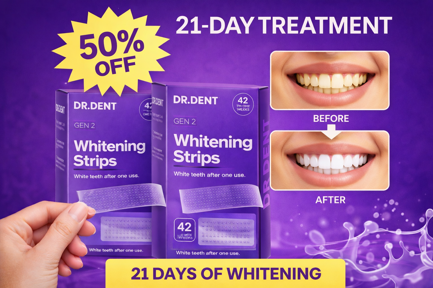 Premium At-Home Teeth Whitening Strips
