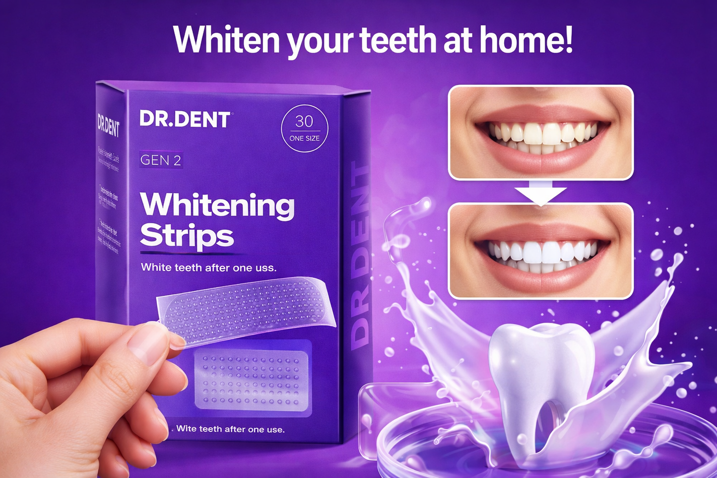 Premium At-Home Teeth Whitening Strips
